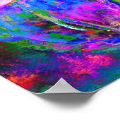 Pink Poppy, Blumenbemalung in Aquarellen Poster (Ecke)