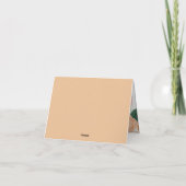 Pink Poppy Blumenzange Danke Karte (Rückseite)