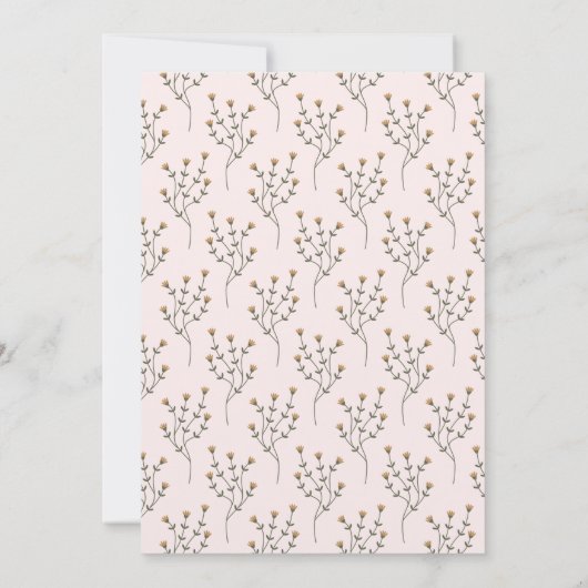 Pink Poppy Butterfly Brautparty Einladung (Rückseite)