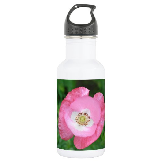 Pink Poppy Edelstahlflasche (Vorderseite)