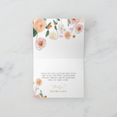 Pink Poppy Floral Danke Karte (Innenseite)