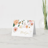 Pink Poppy Floral Danke Karte (Vorderseite)