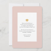 Pink Poppy Floral Foto Abschluss Ankündigung (Rückseite)