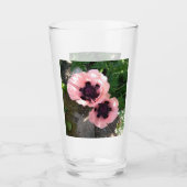 Pink Poppy Flower Glass Glas (Vorderseite)