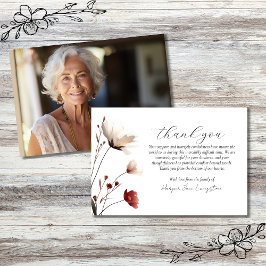 Pink Poppy Foto Memorial Dankeskarte