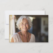 Pink Poppy Foto Memorial Dankeskarte (Rückseite)