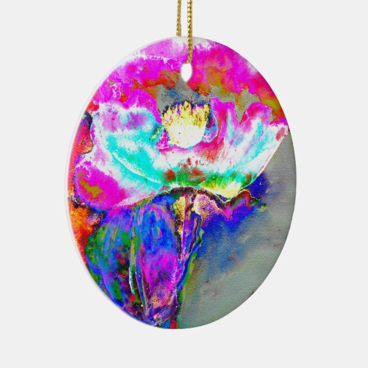 Pink Poppy Keramikornament (Rechts)