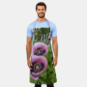 Pink Poppy Lila Blume Frauen Mütter Schürze (Getragen)