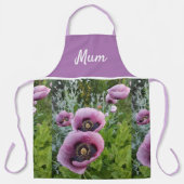 Pink Poppy Lila Blume Frauen Mütter Schürze (Vorderseite)