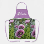 Pink Poppy Lila Blume Frauen Schürze (Vorderseite)