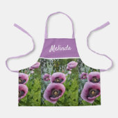 Pink Poppy Lila Blume Girls Kinder Schürze (Vorderseite)