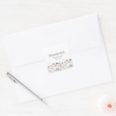 Pink Poppy Meadow Wedding Danke Sticker (Umschlag)