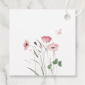 Pink Poppy Meadow Wedding Willkommenstempel Geschenkanhänger (Rückseite)