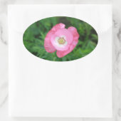 Pink Poppy Ovaler Aufkleber (Tasche)