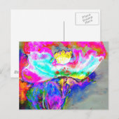 Pink Poppy Postkarte (Vorne/Hinten)