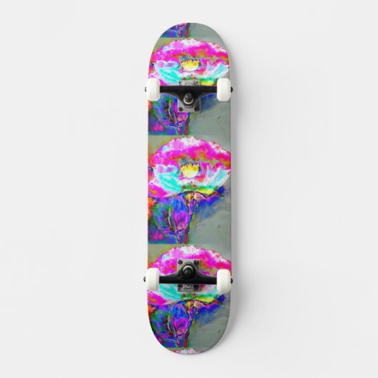 Pink Poppy Skateboard (Vorderseite)