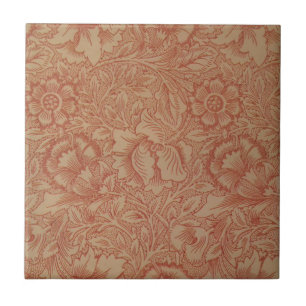 Pink Poppy (von William Morris) (Vintage-Muster) Fliese
