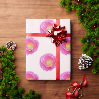 Pink Poppy Wrapping Paper Geschenkpapier