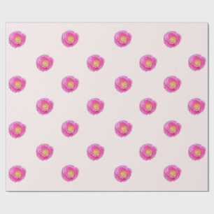 Pink Poppy Wrapping Paper Geschenkpapier