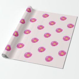 Pink Poppy Wrapping Paper Geschenkpapier