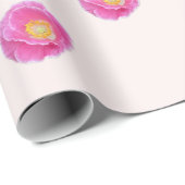 Pink Poppy Wrapping Paper Geschenkpapier (Rolleneckpunkt)