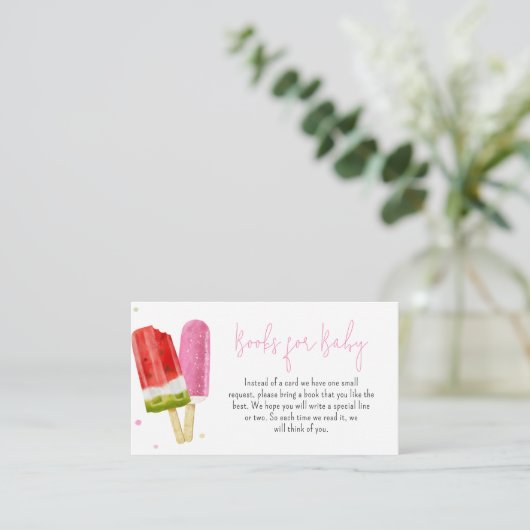 Pink Popsicle Baby Duschbücher für Baby Begleitkarte (Stehend Vorderseite)