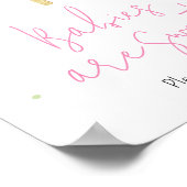 Pink Popsicle Baby Dusche Babys sind süß Poster (Ecke)