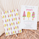 Pink Popsicle Baby Dusche Einladung