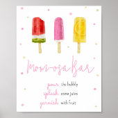 Pink Popsicle Baby Dusche Mama Osa Bar Poster (Vorne)