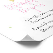 Pink Popsicle Baby Dusche Spate Night Diapers Poster (Ecke)