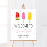 Pink Popsicle Baby Dusche Willkommen Poster<br><div class="desc">Machen Sie Ihre Veranstaltung mit dieser Girl Baby Dusche mit unserem niedlichen und liebevoll bedruckten Willkommensschild mit bezaubernden Süßigkeiten Baby Shower Thema. Laden Sie diese Touch herunter,  personalisieren Sie sie und schaffen Sie bleibende Erinnerungen! BS786</div>