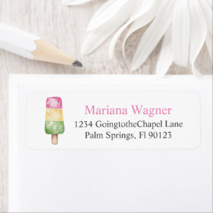 Pink Popsicle Birthday Party Rücksendeadresse