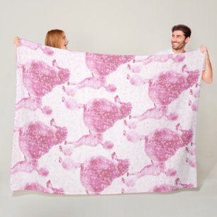 Pink Posh Poodle Baby Kids Fleecedecke