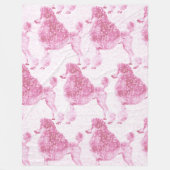 Pink Posh Poodle Baby Kids Fleecedecke (Vorderseite)