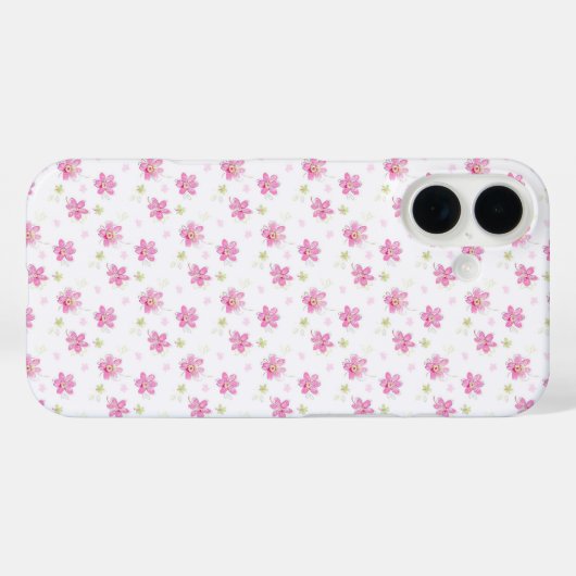 Pink Posies Case-Mate iPhone Hülle (Rückseite (Horizontal))