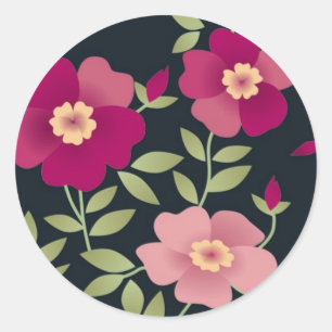 Pink Positions auf Schwarz - Aufkleber