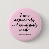 Pink Positive biblische Bestätigung Button (Vorderseite)