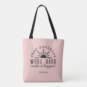 Pink Positive Motivational Quote with Any Name Tasche (Rückseite)