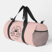 Pink Positive Motivational Quote with Name Duffle Bag (Rechte Ecke)