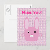 Pink Postkarte (Vorne/Hinten)