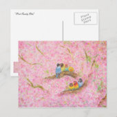 Pink Postkarte (Vorne/Hinten)
