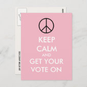 Pink-Postkarten behalten und abstimmen Postkarte (Vorne/Hinten)