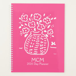 Pink Posy Vase Planner Planer