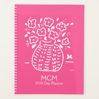 Pink Posy Vase Planner Planer