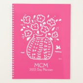 Pink Posy Vase Planner Planer (Vorderseite)