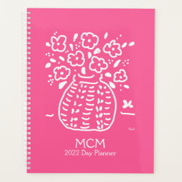 Pink Posy Vase Planner Planer