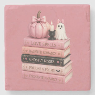 Pink Potions & Poems Bücher Halloween Steinuntersetzer