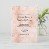 Pink Pour Abstrakt Einladung (Stehend Vorderseite)