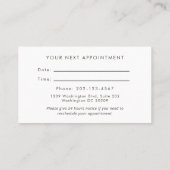 Pink Powder Puff Makeup Artist Ernennung Visitenkarte (Rückseite)