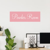 Pink Powder Room Art Poster drucken (Heimbüro)